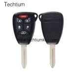 DODGE Logo with battery clamp 5+1 button remote key shell for Chrysler